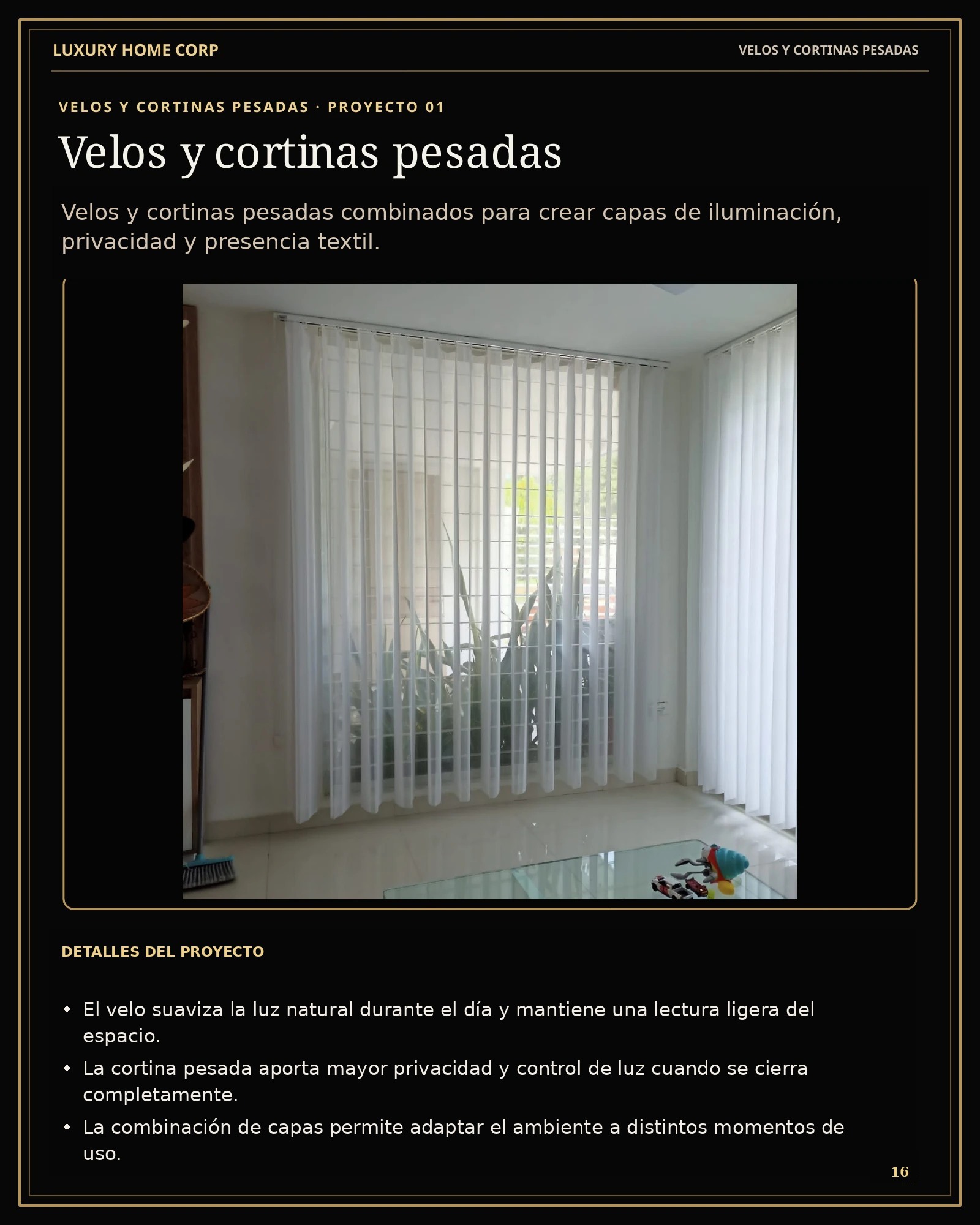 Portafolio de Cortinería página 16
