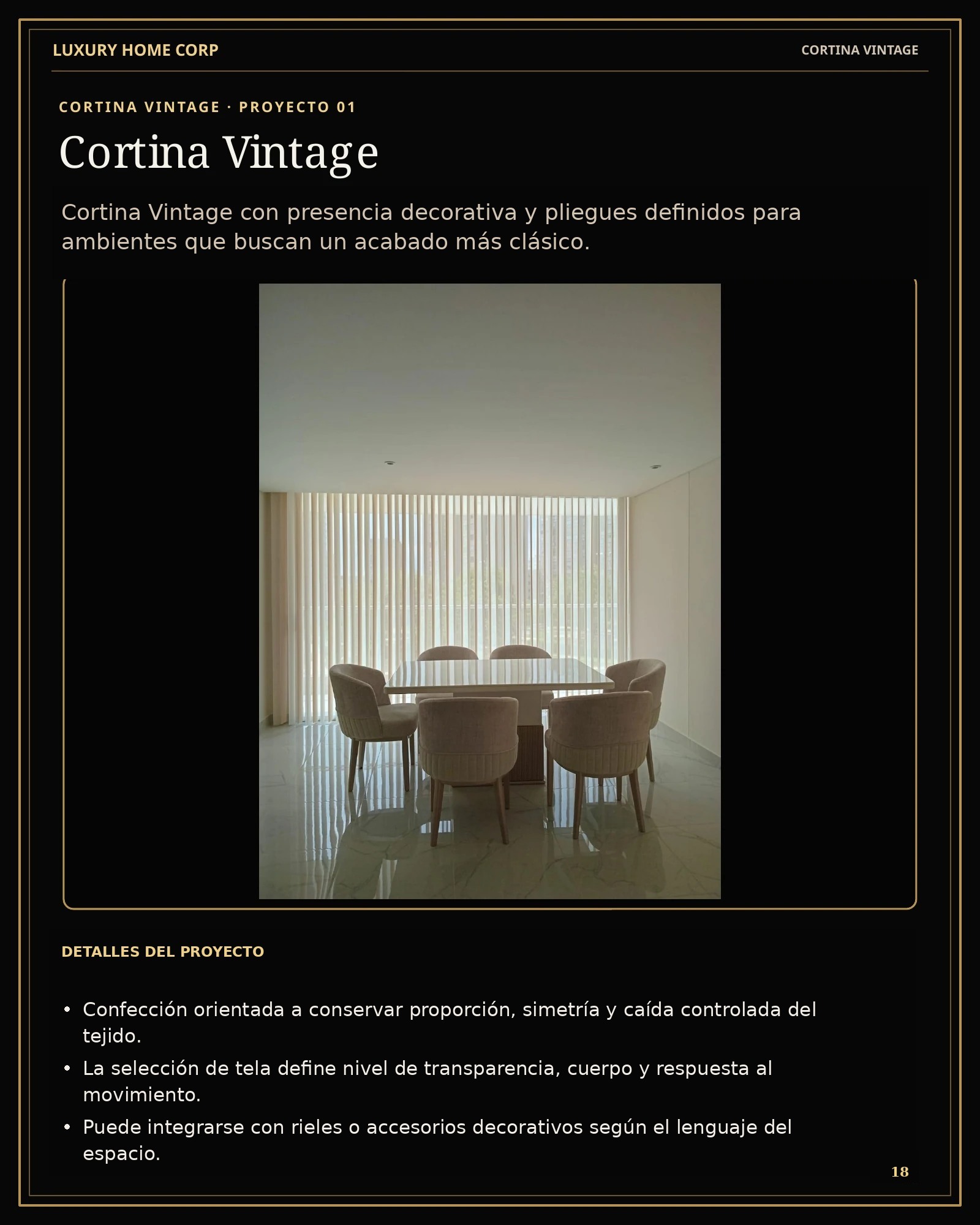 Portafolio de Cortinería página 18