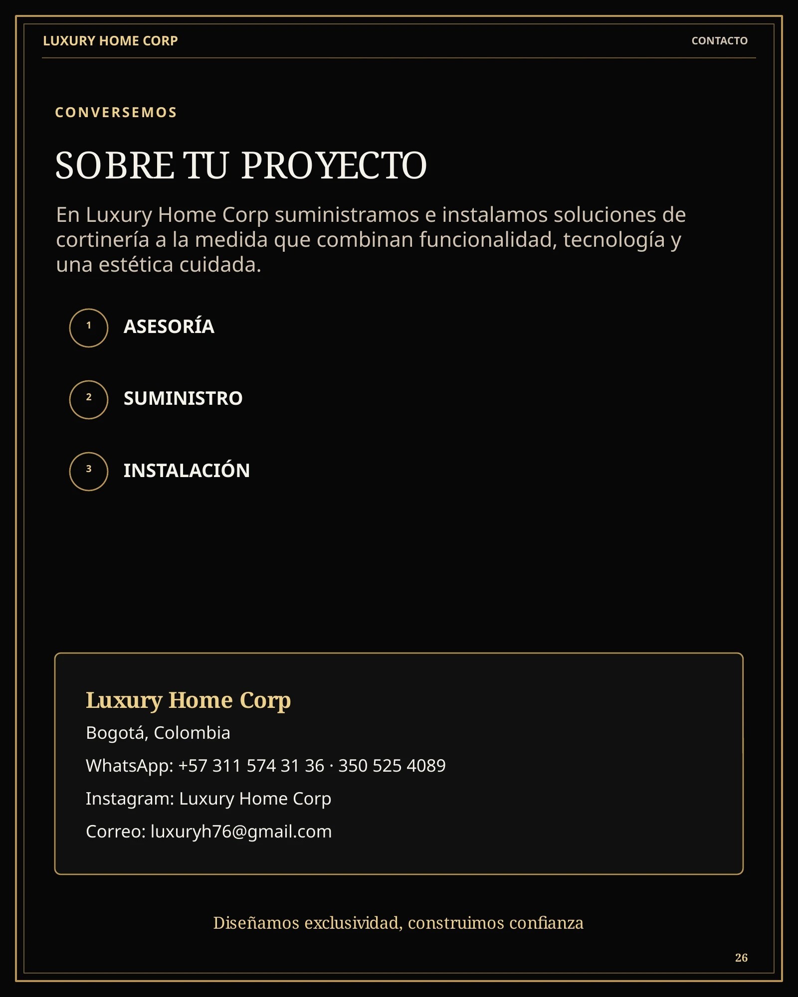 Portafolio de Cortinería página 26